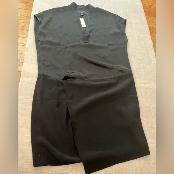 [L]Banana Republic Black CLAUDINE MINI DRESS Elegant Classic Satin - Picture 4 of 9